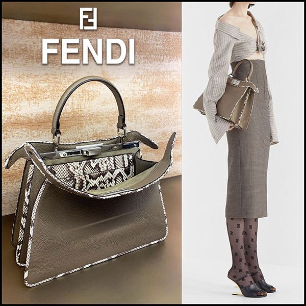 新作!フェンディ ピーカブー アイシーユー ミディアム バッグ 偽物8BN321AHJ7F1F1X